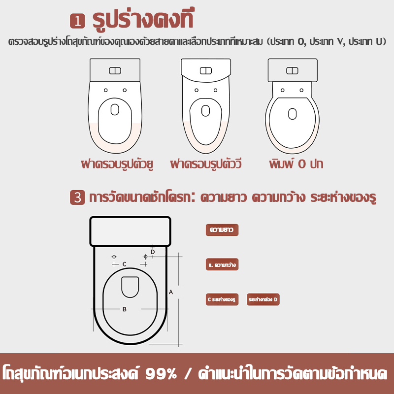 ต้านเชื้อแบคทีเรีย 100% ฝาชักโครก ใช้ได้ทั้งผู้ใหญ่และเด็ก รูปตัว U รูปตัว V ฝารองนั่งชักโครกแม่และเด็ก ฝารองชักโครก ราคา ถูกที่สุด ดีลบีเคเค แกลเลอรีภาพที่ 9
