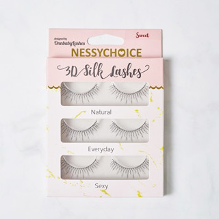 Nessychoice ขนตาปลอมขนไหม 3D silk lash (sweetl)