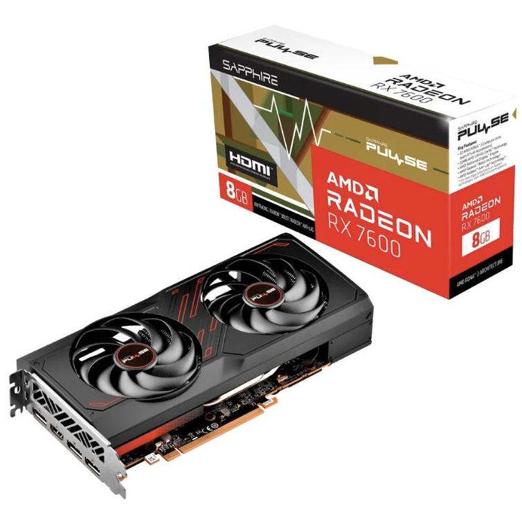 SAPPHIRE PULSE AMD RX7600 8GB 8GB GDDR6