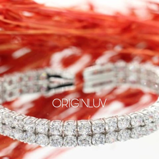 Originluv - Tennis bracelet สร้อยข้อมือเพชรสวิสเกรดพรีเมียม