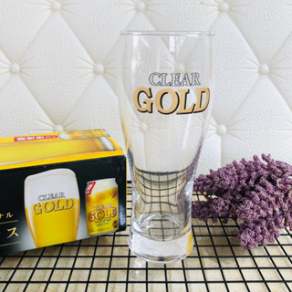 แก้วเบียร์ SUNTORY CLEAR GOLD 360ml มือสอง