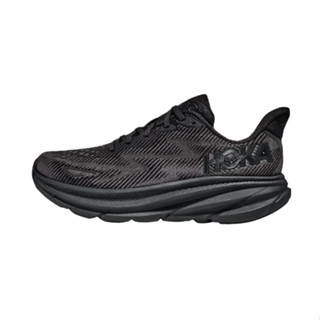 HOKA ONE ONE Clifton 9 Wide black gentleman Woman ของแท้ 100 % style รองเท้าแตะ