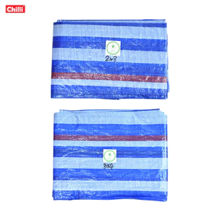 ผ้าฟาง ถูกที่สุด กันฝน ผ้าใบกันแดด ผ้าใบพลาสติก ปูพื้น2x2 2x3 3x3 3x4 4x4 4x5เมตร บูลชีท ฟ้าขาว เจาะตาไก่4มุม กันน้ำ100%