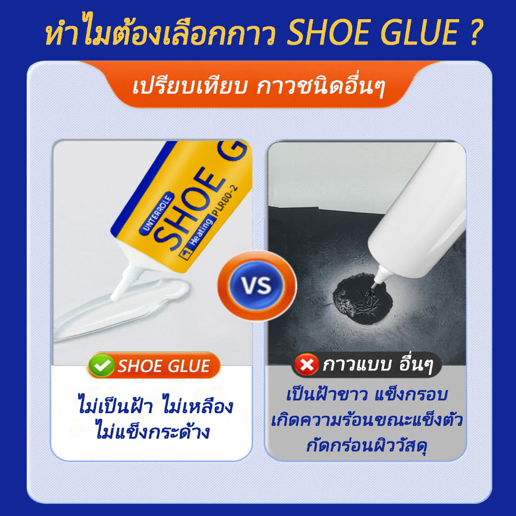 กาวติดรองเท้า SHOE GLUE [60ml] อย่างดี ใส เหนียว แข็งแรง ทนทานกว่ากาวทั่วไป ใช้ได้กับรองเท้าทุกชนิด