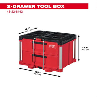 กล่องเครื่องมือ PACKOUT 2 ลิ้นชัก Milwaukee