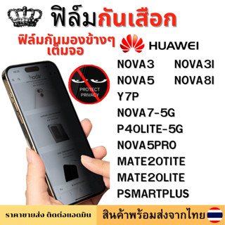 ฟิล์มกันมอง ฟิล์มกันเสือก Huawei NOVA3 NOVA3I MATE20TITE MATE20LITE PSMARTPLUS NOVA7-5G P40LITE-5G Y7P NOVA8I NOVA5PRO