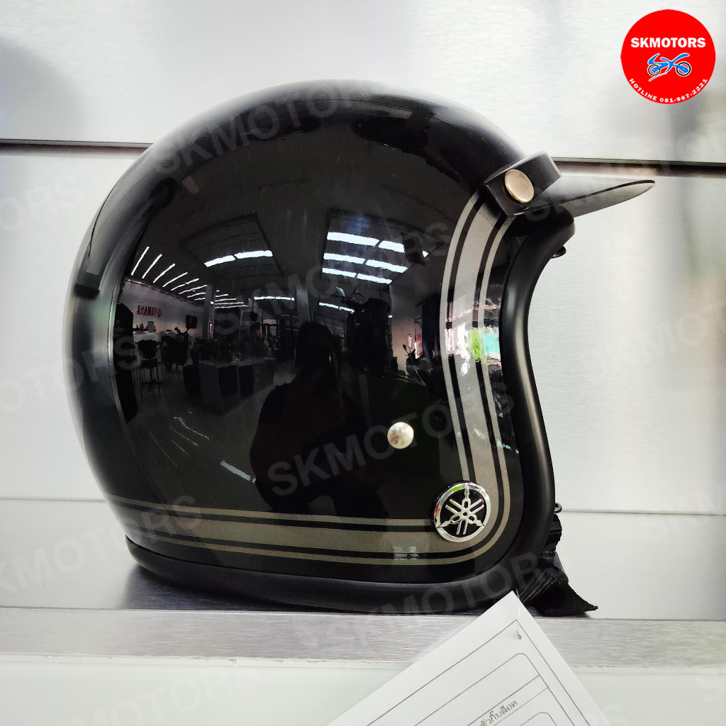 หมวกกันน็อคเต็มใบเปิดคาง YAMAHA GRAND FILANO HYBRID CONNECTED สีดำ รหัส 90791-13X02-BL แท้เบิกศูนย์ 