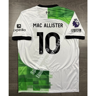 เสื้อฟุตบอล ลิเวอร์พูล Away เยือน 2023/24 อาร์ม EPL เบอร์ชื่อ 10 MAC ALLISTER