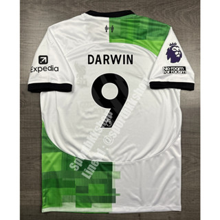 เสื้อฟุตบอล ลิเวอร์พูล Away เยือน 2023/24 อาร์ม EPL เบอร์ชื่อ 9 DARWIN