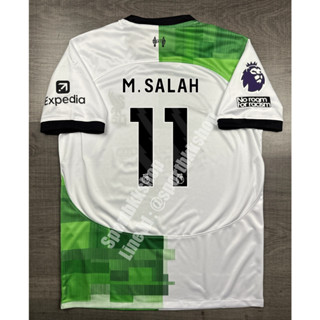 เสื้อฟุตบอล ลิเวอร์พูล Away เยือน 2023/24 อาร์ม EPL เบอร์ชื่อ 11 M.SALAH