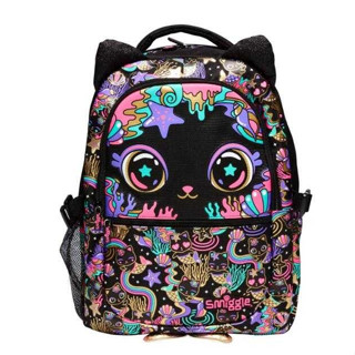 🎒Smiggle Backpacks กระเป๋าเป้ 🎒สมิกเกอร์ ขนาด 16 นิ้ว ลาย เเมวเงือก พร้อมส่งในไทย 🛻