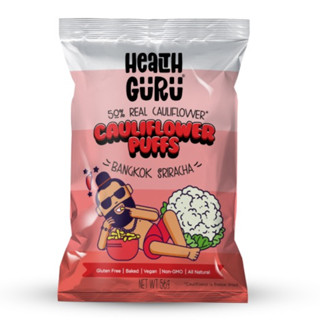 เฮลต์กูรู ขนมกินเล่น กะหล่ำดอกอบกรอบ รสซอสศรีราชา 56 กรัม - Bangkok Sriracha Cauliflower Snack 56g Health Guru brand