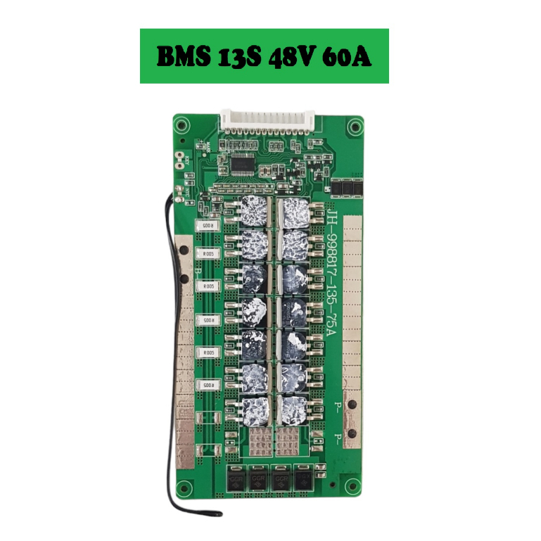 BMS Li-ion 3.7V 13S 48V 60A บอร์ตป้องกันแบตเตอรี่