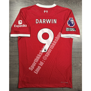 [Player] - เสื้อฟุตบอล ลิเวอร์พูล Home เหย้า 2023/24 เกรดนักเตะ อาร์ม EPL เบอร์ชื่อ 9 DARWIN