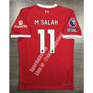 [Player] - เสื้อฟุตบอล ลิเวอร์พูล Home เหย้า 2023/24 เกรดนักเตะ อาร์ม EPL เบอร์ชื่อ 11 M.SALAH