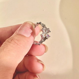 Jinjoo✨-RR03-แหวนเพชรดอกไม้ หรุหรา (Flower Diamond Ring)✨💖🌷🔥