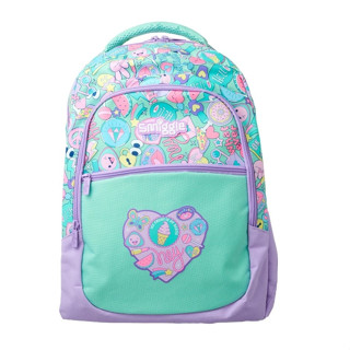 🎒Smiggle Backpacks กระเป๋าเป้ 🎒สมิกเกอร์ ขนาด 16 นิ้ว ลาย เขียวมิ้นหัวใจ พร้อมส่งในไทย 🛻