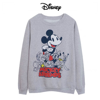 เสื้อวอร์ม สเวตเตอร์กันหนาว สีเทา Mickey&amp;Friends งาน ♠️DISNEY♠️ แท้💯% (TS160)