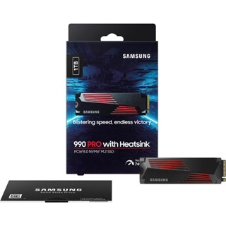 SSD SAMSUNG 990 PRO (เอสเอสดี) WITH HEATSINK  M.2 1TB : (MZ-V9P1T0CW)