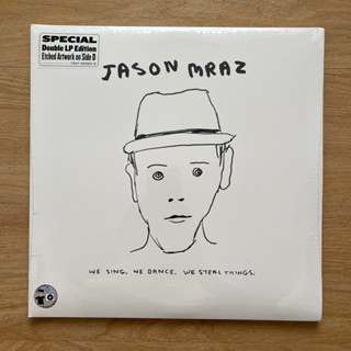 แผ่นเสียง Jason Mraz ‎– We Sing, We Dance, We Steal Things ,**2LP etched artwork on D Side แผ่นเสียงเสียงมือหนึ่ง ซีล