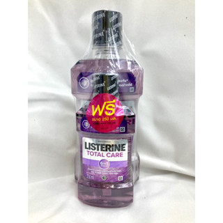 Listerine Total Care แพ๊คคู่ 750 มล+250 มล น้ำยาบ้วนปากผสมฟลูออไรด์ คุณประโยชน์ครบ 6 ประการ ดูแลสุขภาพฟันครบทุกด้าน