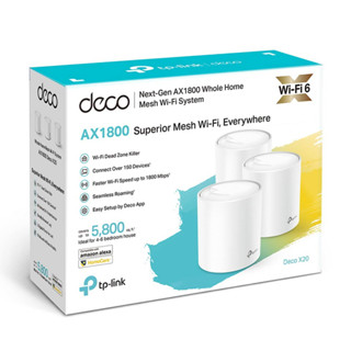 Deco X20 Pack3 AX1800 Whole Home Mesh Wi-Fi 6 System