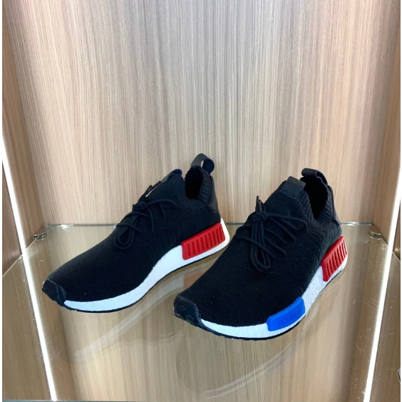 adidas originals NMD­­-R1 ดำแดงน้ำเงิน ของแท้ 100 % รองเท้าวิ่ง รองเท้าผ้าใบ