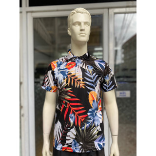 ลายที่6 เสื้อโปโลพิมพ์ลาย เสื้อกอล์ฟ เนื้อนุ่มเบา ไม่ร้อนใส่…