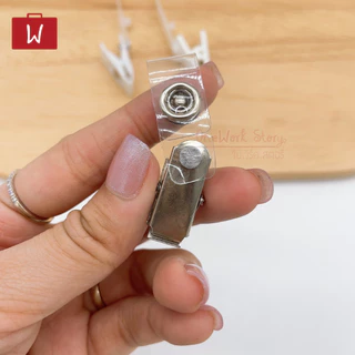 Oneworkstory คลิปหนีบบัตรพนักงาน [แพ็ก10ชิ้น] ID Card Clip คลิปติดอก ที่หนีบบัตร คลิปป้ายชื่อ คลิปติดบัตร Badge Clip