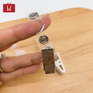 Oneworkstory คลิปหนีบบัตรพนักงาน [แพ็ก10ชิ้น] ID Card Clip คลิปติดอก ที่หนีบบัตร คลิปป้ายชื่อ คลิปติดบัตร Badge Clip