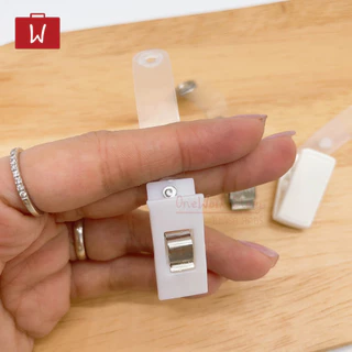 Oneworkstory คลิปหนีบบัตรพนักงาน [แพ็ก10ชิ้น] ID Card Clip คลิปติดอก ที่หนีบบัตร คลิปป้ายชื่อ คลิปติดบัตร Badge Clip