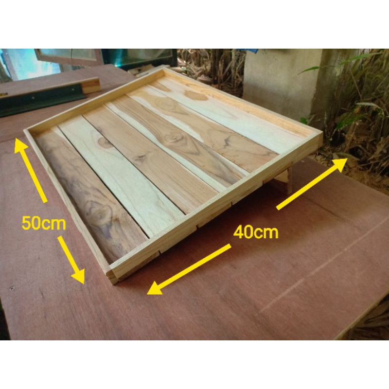 ถาดเอียง ถาดสโลบ ถาดไม้สัก
