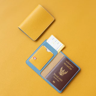 สลักชื่อฟรี HILMYNA Twelve Passport Cover ใส่ซิมได้ (DAY) ปกพาสปอร์ตหนังสลักชื่อได้ ซองพาสปอร์ต