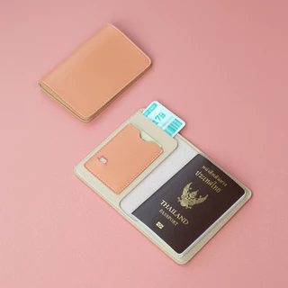สลักชื่อฟรี HILMYNA Twelve Passport Cover ใส่ซิมได้ (DAY) ปกพาสปอร์ตหนังสลักชื่อได้ ซองพาสปอร์ต
