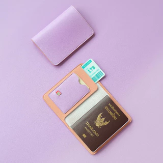 สลักชื่อฟรี HILMYNA Twelve Passport Cover ใส่ซิมได้ (DAY) ปกพาสปอร์ตหนังสลักชื่อได้ ซองพาสปอร์ต