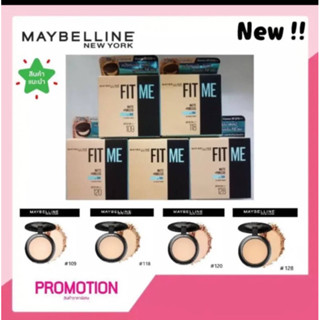 แป้งพัฟ ฟิตมี แมท+พอร์เลส พาวเดอร์ แป้้งคุมมัน Maybelline Fit Me powder spf32pa+++ ขนาด 6  กรัม