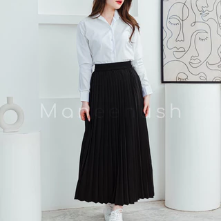 กระโปรงพลีทยาว 30"-38" Freesize(เอว23-30) / XL(เอว30-42) กระโปรงนักศึกษา