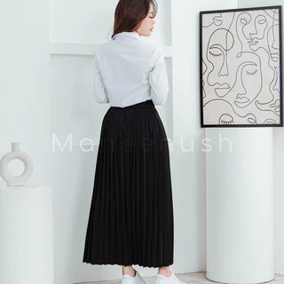 กระโปรงพลีทยาว 30"-38" Freesize(เอว23-30) / XL(เอว30-42) กระโปรงนักศึกษา