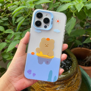 เคสลายน้องหมีใส่ห่วงยางน้องเป็ด เคสไอโฟน เคสสำหรับ IPHONE CASE 11-14PROMAX