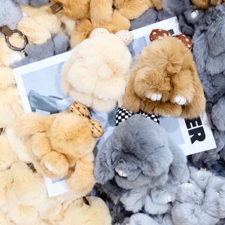 [สินค้าแนะนำ] รุ่นใหม่ KEEP พวงกุญแจตกแต่งกระเป๋า รุ่น Fluffy Bunny(ขนนุ่มนิ่มชนิดพิเศษ) [มีบริการหลังการขาย]