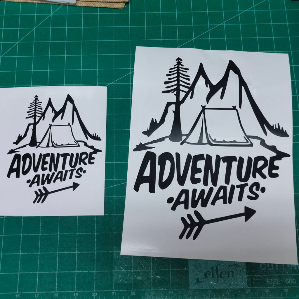 sticker สติกเกอร์แคมป์ งานไดคัท ใช้ตกแต่งของใช้ ตกแต่งรถ