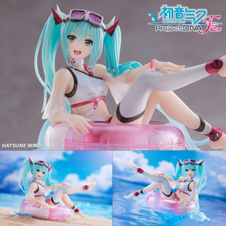 Figure Vocaloid Project Diva โวคาลอยด์ โปรเจกต์ดีวา Hatsune Miku ฮัทสึเนะ มิคุ นั่งห่วงยาง ชุดว่ายนํ้า Swim Suit Model