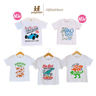 POGADOTT เสื้อยืดเด็กผู้ชาย S-3XL ค้อตต้อนนุ่มเด้ง รุ่น Dino Kids