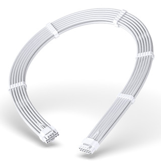 EZDIY-FAB (สายถักแต่งคอม) 16AWG 12VHPWR Male to Male PSU Cable-All White