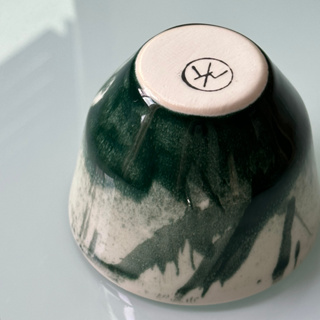 MK Studio Ceramic Cup Green Splash Cup C