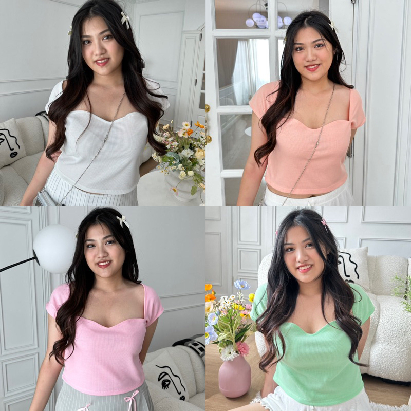 Anna Top เสื้อสาวอวบ คอกว้าง