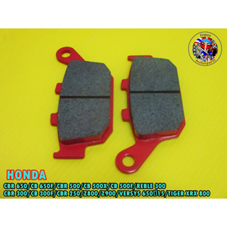 ผ้าดิสเบรคหลัง(เนื้อคาร์บอน)HONDA CBR 250/Z800/Z900/VERSYS 650ปี15/TIGER XRX 800 REAR DISC BRAKE PADS (CARBON MATERIA)