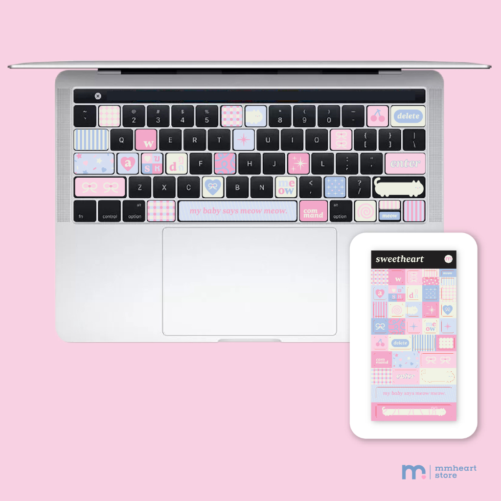 Sweetheart Sticker | สติ๊กเกอร์ไดคัท ติดคีย์บอร์ด | mmhearstore