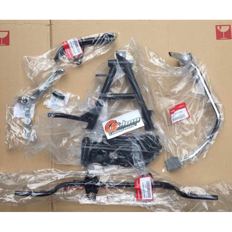 แท้เบิกศูนย์ Honda 100% ขาตั้งเดี่ยว,ขาตั้งคู่,คันเกียร์+ลูกยาง,ขาเบรค,พักเท้าหน้า+ยางพักเท้าครบชุดใส่Wave125ได้ทุกรุ่น
