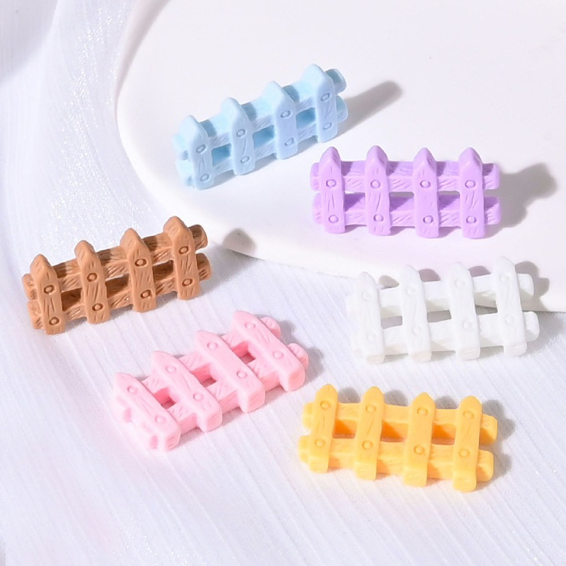 JWDIY310รั้วจิ๋วงานเรซิ่นอุปกรณ์DIY สุ่ม1ชิ้นประดับตกแต่งสวนถาด เคสมือถือกาวครีม